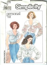 Simplicity Sewing Pattern 9026 Blouse Shirt Top Misses Size 10 Bust 32.5 - $8.15