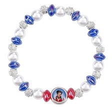 St Carlo Acutis, Imitation Pearl  7.5&quot; Stretchable Bracelet, New # PC-117 - €5,15 EUR