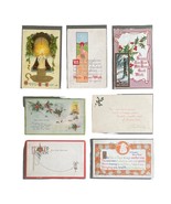 New Years Antique Postcards Junk Journal Art Lot Of 7 Posted Blank Embos... - $276.80 MXN