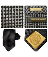 Donald J. Trump Signature Collection Men 100% Silk Tie Black Silver Gray... - $53.09