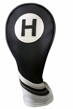 An item in the Sporting Goods category: Majek Golf Capuchon Noir et Blanc Cuir Style #3 Hybride Tête Housse