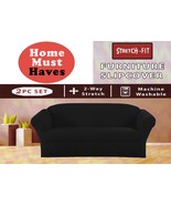 Homemusthaves STRETCH FORM FIT - 2 Pc. Slipcovers Set, Couch/Sofa + Love... - £45.18 GBP