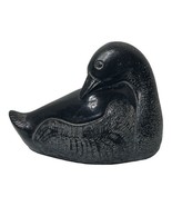 The Aardik Collection Smaller Vintage Carved Black Soapstone Duck  Figur... - £20.58 GBP