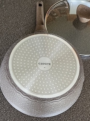CAROTE 4.5 Qt Saute Pan w/Lid ~ Nonstick ~ TERRA BROWN Granite ~ ALL Stovetops Item image 5