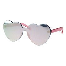 Monobloque Forma Corazón Gafas de Sol Mujer Moda Lente Espejo UV 400 - £11.98 GBP+