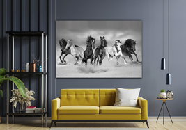 Wild horses Black white wall art Horse decor Black white print Horse wall art - £52.72 GBP