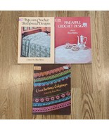Lot of 3 Three Dover Needlework Series CROCHET DESIGNS by Rita Weiss 1980 - $14.84