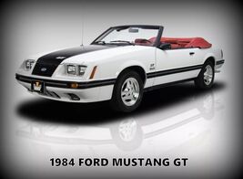 I 1984 Ford Mustang GT Metal Sign 8x12in USA STEEL Mancave Garage Car - $24.74