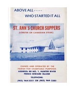 1970s Cavendish Prince Edward Island St Ann Church Supper Menu Brochure ... - $754.30 MXN