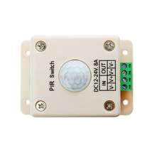 LED Light Alarm horn Motion Sensor Switch DC12V 24V 8A Infrared PIR Auto ON OFF - £12.01 GBP
