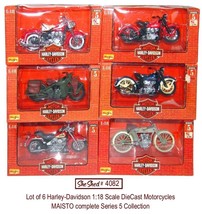Harley-Davidson 1998 Set of 6 Maistro Series 5 DieCast Motorcycles NIB - £54.71 GBP