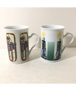 2 Rennie Mackintosh Glencairn Studio Porcelain Mug Art Deco Scotland Made - £31.59 GBP