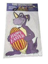 Vintage 1993 Color Clings Easter Dinosaur 22” Weatherproof Yard Sign Dec... - $15.00