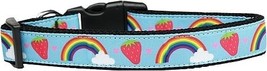Rainbows and Berries Nylon Dog Collar SM - $28.70 CAD