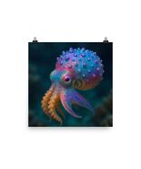 Colorful Fantasy Octopus Poster - Vibrant Underwater Sea Creature Art - $15.00+