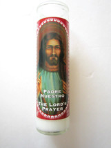 &#39;our Lord&#39;s Prayer&#39; Beautiful Prayer 8&quot; Tall Sturdy Glass Jar Candle New - $7.91