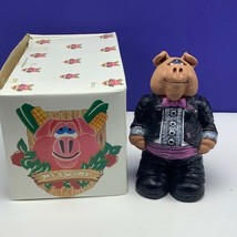 Mcswine Pig figurine chalkware sculpture state original box Handsome Gro... - $39.55