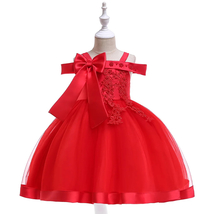 3-10 Years Kids Christmas Party Dresses For Girls Appliques Flower Elega... - £55.94 GBP+