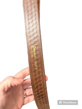 Vintage Looper Leather Belt Brown - £25.33 GBP