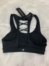 Ideology Lace-Up Back Racerback Seamless Mid-Impact Sports Bra Xs/Black - $16.00