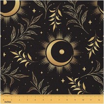 Celestial Dreamscape Fabric: Exotic Sun &amp; Moon, Starry Nigh - £77.37 GBP