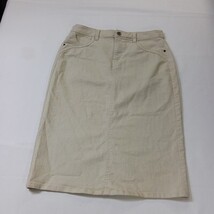 Christopher & Banks RN#63823 Women's Tan/Khaki Cotton Blend Denim Skirt Size 8 image 11