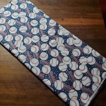 Baseball Fabric  2 Yards Novelty navy logo team youth brand Joann Sports Blue - $17.64