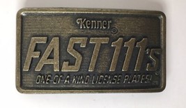 Vintage Kenner Fast 111&#39;s One of a Kind License Plates! 1982 Belt Buckle - £15.69 GBP