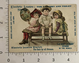Electric Lustre Starch Victorian Trade Card Three Kids On A Bench VTC 4 - $5.93