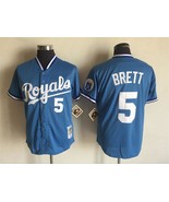 Royals #5 George Brett Jersey Old Style Uniform Blue - $45.00