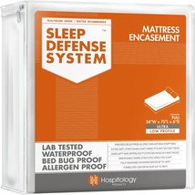 Hospitology Products Mattress Encasement - Zippered Bed Bug Dust, 54&quot; W X 75&quot; L - £37.91 GBP
