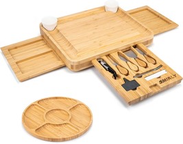 SMIRLY Charcuterie Boards: Large Charcuterie Board Set, Bamboo Cheese Board and - £62.53 GBP