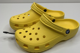 Crocs NWOB women’s 12 Lemon Roomy Fit Classic Slip In Clog Sandals SF2 - £27.16 GBP