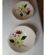 Blue Ridge Southern Potteries brown green flower Coupe Soup Bowl salad c... - £21.74 GBP