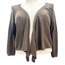 Ann Taylor Loft Sweater Womens Small Brown Open Front Long Sleeve - £17.78 GBP