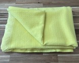 Faribo Fluff Loomed Twin ? Yellow Blanket Faribault Woolen Mill Co 88”x63” - $34.19
