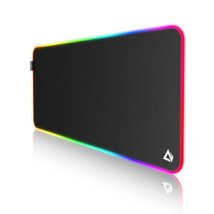 Gaming Mouse Pad, Rgb Mouse Mat, Xxl Large (35.4 X 15.75 X 0.16 In) With 7 Led C - £33.72 GBP