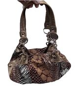 Kathy Van Zeeland y2k 00s Animal Print Gold Shoulder Bag Jersey Shore Stud Charm - €46,66 EUR