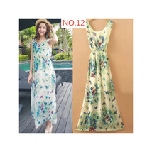  Light Summer Dress with Lining   Beige Maxi with Butterflies Sundress R... - $22.00