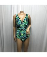 Summer Mae Tropical Leaf One Piece Swimsuit Womens Size 14 Beach Vacatio... - $24.49