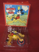 Vintage Disney Mickey Riding Pluto Wind Up Toy by Schylling Toys New - £22.95 GBP