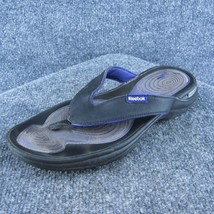 Reebok Easy Tone Women Flip Flop Sandal Shoes Black Synthetic Size 9 Medium - $24.75