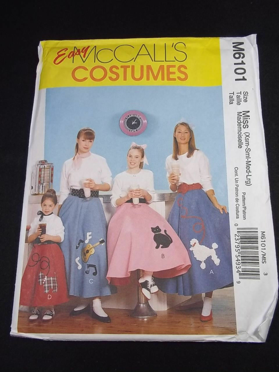 McCall's Easy Costumes 6101 Misses pull on circle skirt & petticoat  Sz SX-L - $4.50