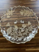 VTG Silver City Flanders Silver Overlay Glass Footed Floral Poppy 10.25&quot; Bowl - £28.56 GBP