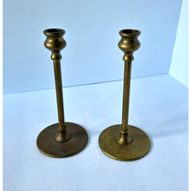 7&quot; Vintage Brass Candlesticks Slender Stem Nice Quality  - £34.21 GBP