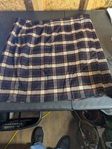 Jones Wear Size 24W Wool Blend Plaid Skirt With Lining - $17.18