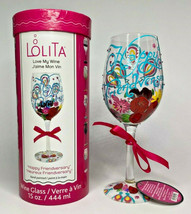 Lolita &quot;Happy Friendversary&quot; Wine Glass U66/7240 - £19.53 GBP