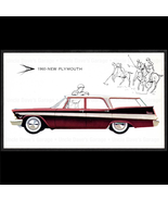 1957 Plymouth SPORT SUBURBAN Wagon: Original Dlr Promo Vintage Postcard ... - $7.99
