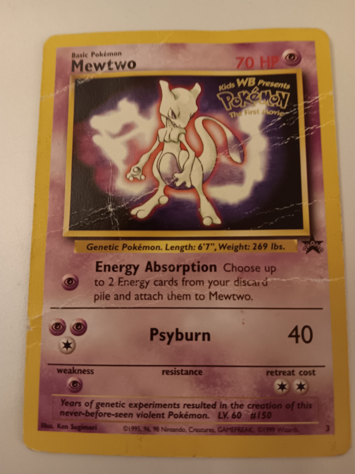 Pokemon 1999 Wizards Of The Coast Promos Mewtoo Movie Single Trading Card VG - £9.58 GBP