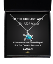 Coach Wife Necklace Gifts - Turtle Pendant Jewelry Present From Husband ... - £39.87 GBP